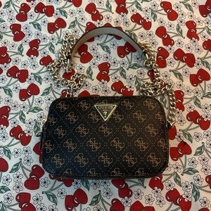 Guess Black & Brown Crossbody Bag